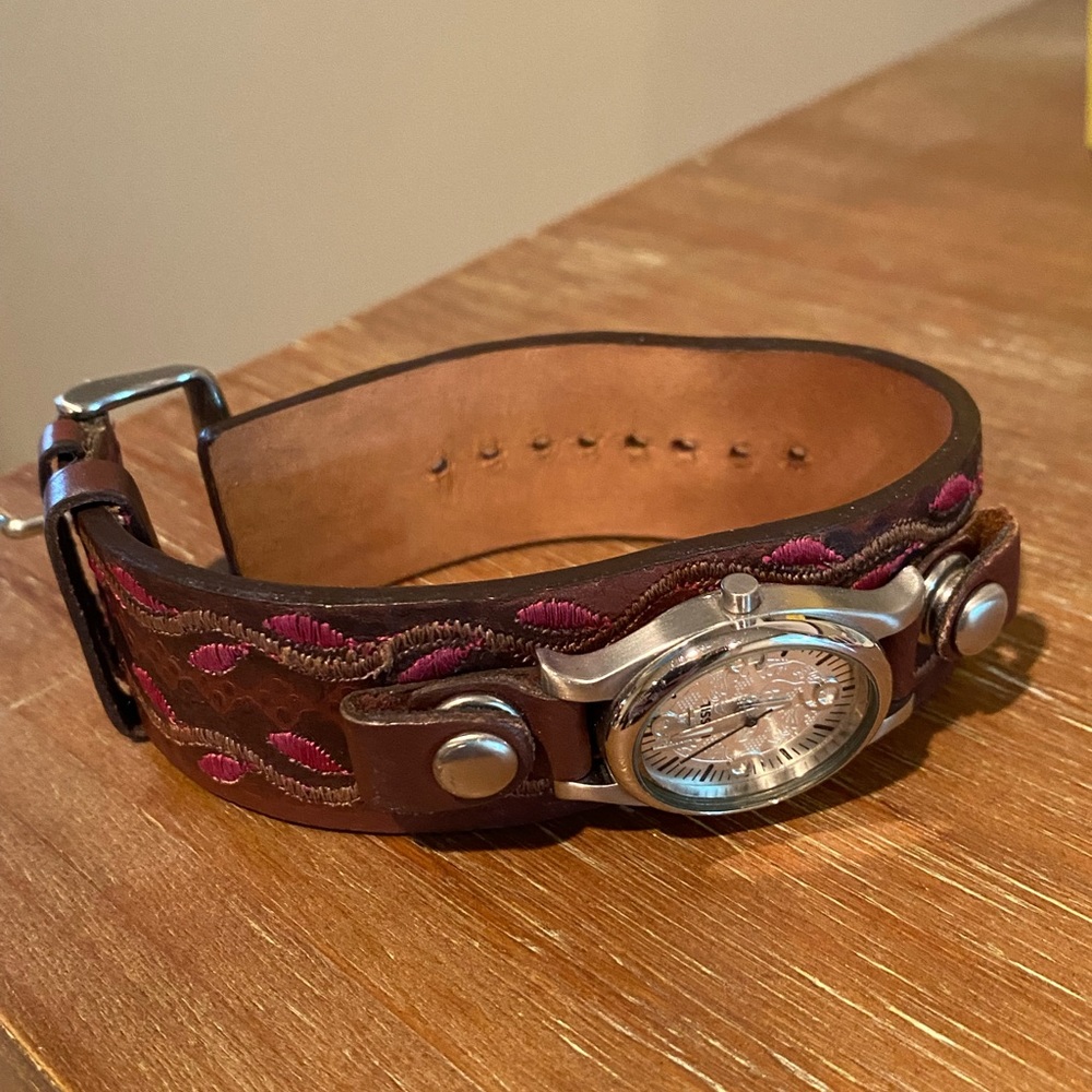 Fossil leather watch